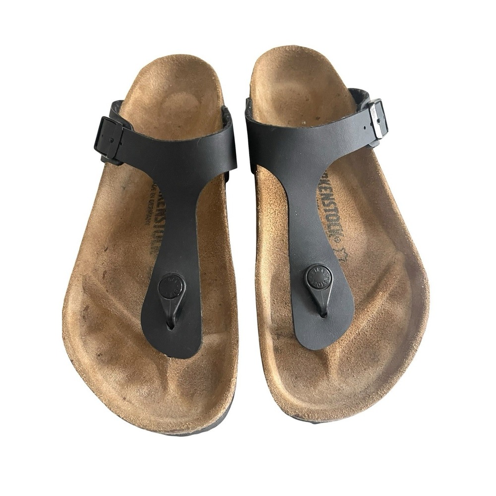 Birkenstock Gizeh Black Birko-Flor Sandals Flip Flops Sz 40 - Picture 5 of 11